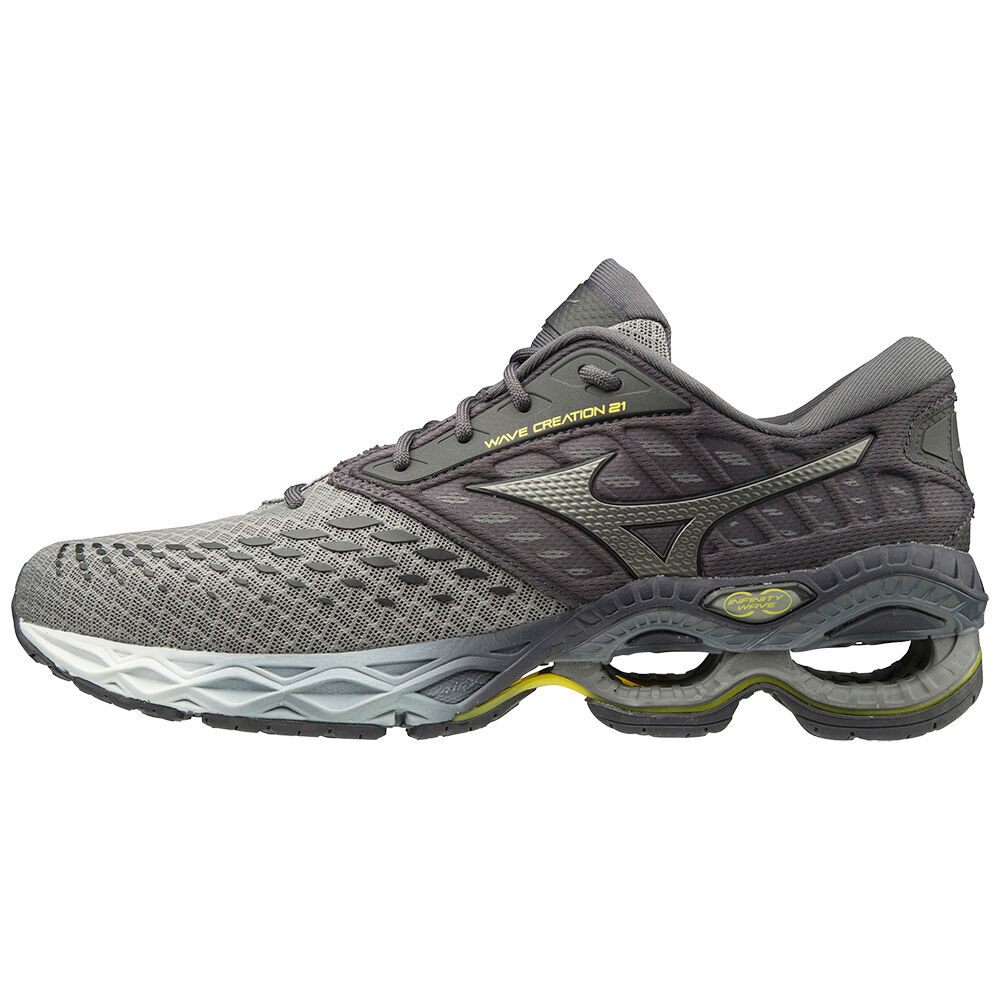 Zapatillas Running Mizuno Wave Creation 21 Hombre Gris/Plateadas Baratas KNFH-68031